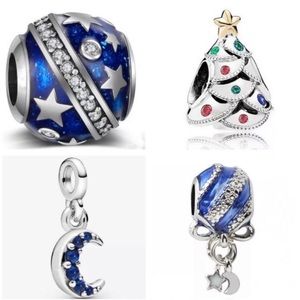 Christmas Tree Mini Moon Charm Bundle For Pandora